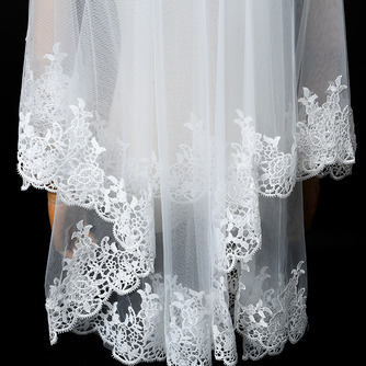 Hochzeitsschleier eleganter kurzer Schleier echter Fotoschleier eine Schicht weißer Elfenbein Brautschleier - Seite 6