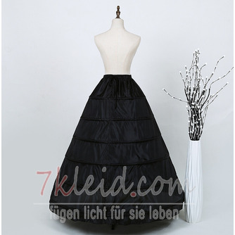 Elastischer Petticoat mit sechs Stahlringen in der Taille, schwarz-weißer Hochzeitskleid-Petticoat - Seite 6