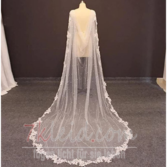 Braut-Hochzeitskleid, Perlenschal, Schleier, nachlaufender Spitzenschal - Seite 1
