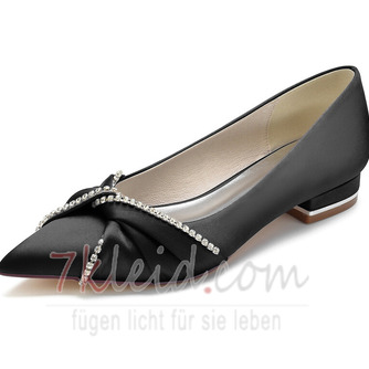 Flache Schuhe Satin Mutterschaft Hochzeit Schuhe Hochzeit plus Größe flache Schuhe - Seite 7
