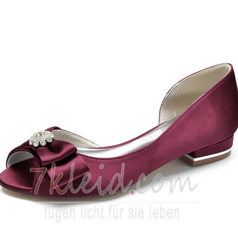 Hochzeitsschuhe für die Braut Low Heels Strass Brautschuhe Satin Abendgesellschaft Prom Schuhe - Seite 9