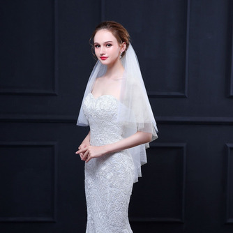 Mesh kurzschleier mit Kamm einfache Schleier große Mesh Schleier Hochzeit Zubehör - Seite 4