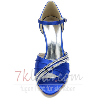 Satin Schmetterling Hochzeitsschuhe Seite hohl Stiletto High Heels grüne Brautjungfer Schuhe - Seite 6