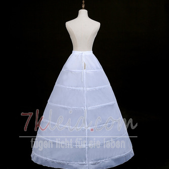 Elastischer Petticoat mit sechs Stahlringen in der Taille, schwarz-weißer Hochzeitskleid-Petticoat - Seite 2