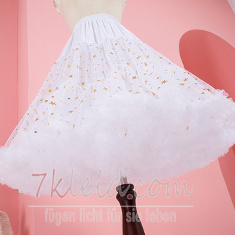 Weiße Spitze Tüll Ballkleid langer Petticoat, Lolita Cosplay Petticoats Krinoline, Ballett-Tutu-Rock, Mädchen Petticoats, Lolita Petticoat 60CM - Seite 2