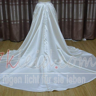 Satinapplikationen Rock Brautkleid abnehmbarer Rock Abnehmbarer Zug Hochzeitszubehör benutzerdefinierte Größe - Seite 3