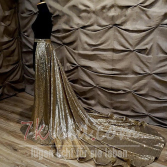 Pailletten Zugrock abnehmbarer Rockzug Goldkleid Braut abnehmbarer Rock Hochzeitskleid benutzerdefinierte Größe - Seite 1