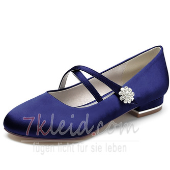 Runde Zehe Strass Hochzeit Ballerina Schuhe Edle Abendschuhe für Hochzeitsfeiern Tägliche Hochzeitsschuhe - Seite 10