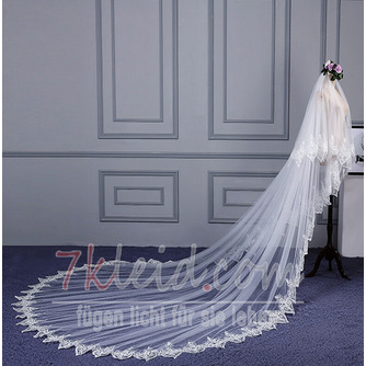 Brautschleier mit langer Schleppspitze. Einfacher, vielseitiger, extra langer Hochzeitsschleier - Seite 3