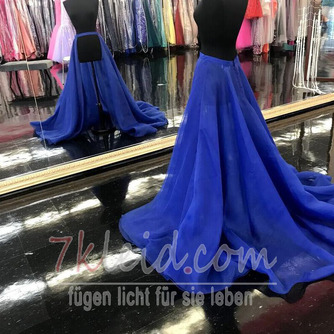 Abnehmbarer Rock für Hochzeitskleid Organza-Kapellenzug Frontschlitz Abnehmbarer Zug für die Braut - Seite 5