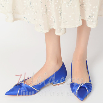 Flache Schuhe Satin Mutterschaft Hochzeit Schuhe Hochzeit plus Größe flache Schuhe - Seite 6