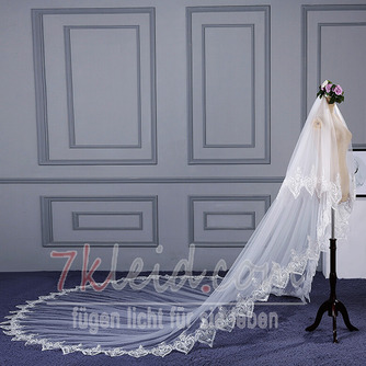 Brautschleier mit langer Schleppspitze. Einfacher, vielseitiger, extra langer Hochzeitsschleier - Seite 4