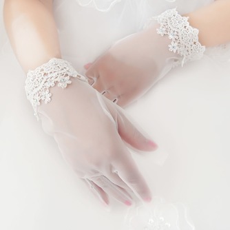 Dekoration Sommer Volle finger Weiß Spitze Geeignete Hochzeit Handschuhe - Seite 1