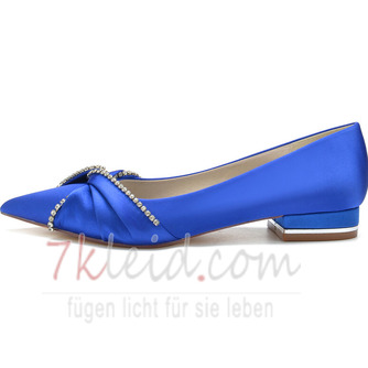 Flache Schuhe Satin Mutterschaft Hochzeit Schuhe Hochzeit plus Größe flache Schuhe - Seite 3