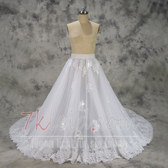 abnehmbarer Prinzessin großer Zug Brautkleid Spitzenrock abnehmbarer Rock Hochzeit Zubehör benutzerdefinierte Größe - Seite 1