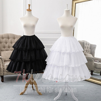 Lolita Puffy Petticoat, Cosplay verstellbarer Reifen, 3-lagiger Petticoat mit Spitzenkante, verstellbare Länge - Seite 1