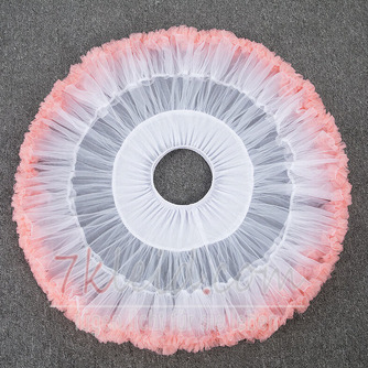 Rosa elastischer Taillen-Petticoat aus geschwollenem Tüll, Prinzessinnen-Ballett-Tanz-Pettiskirts Lolita Cosplay, Regenbogenwolke, kurzer Tutu-Rock 45 cm - Seite 4