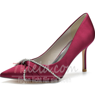 Hochzeitsschuhe Spitzschuh Sexy High Heels Satin Spitzschuh Pumps - Seite 8