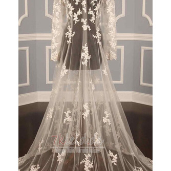 Spitze Hochzeitskleid Langarm Mantel Braut Schal Cape Mantel - Seite 3
