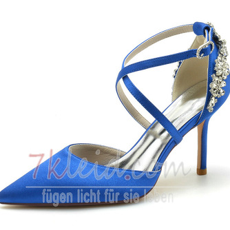 Stiletto Satin Hochzeitsschuhe Große Hochzeitsschuhe Bankettkleid Einzelschuhe - Seite 5