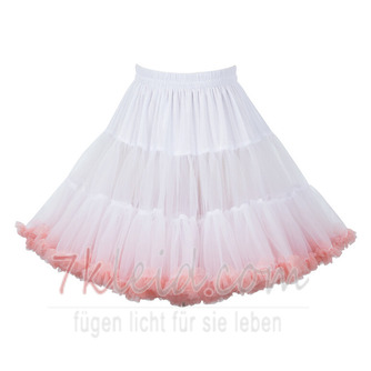 Rosa elastischer Taillen-Petticoat aus geschwollenem Tüll, Prinzessinnen-Ballett-Tanz-Pettiskirts Lolita Cosplay, Regenbogenwolke, kurzer Tutu-Rock 45 cm - Seite 5