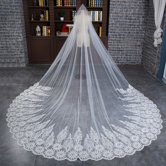 Spitzen-Overlay Winter Elegant Spitze Kirche Elfenbein Hochzeitsschleier - Seite 1