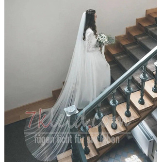 Hochzeitsschleier, schlichter Schleier, weißer Nude-Schleier, Hochzeitskleid-Accessoires - Seite 2