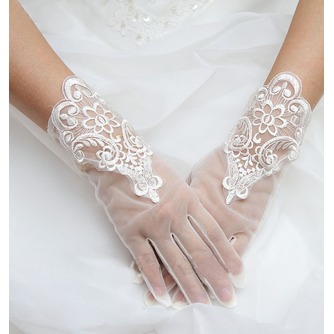 Spitze Spitze Frühling Kurze Schick Volle finger Hochzeit Handschuhe - Seite 1