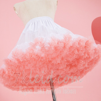 Rosa elastischer Taillen-Petticoat aus geschwollenem Tüll, Prinzessinnen-Ballett-Tanz-Pettiskirts Lolita Cosplay, Regenbogenwolke, kurzer Tutu-Rock 45 cm - Seite 1
