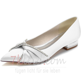 Flache Schuhe Satin Mutterschaft Hochzeit Schuhe Hochzeit plus Größe flache Schuhe - Seite 2