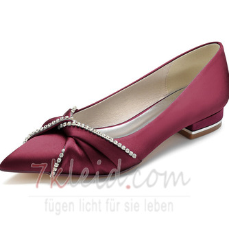 Flache Schuhe Satin Mutterschaft Hochzeit Schuhe Hochzeit plus Größe flache Schuhe - Seite 8
