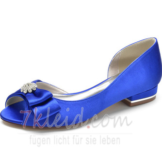 Hochzeitsschuhe für die Braut Low Heels Strass Brautschuhe Satin Abendgesellschaft Prom Schuhe - Seite 7