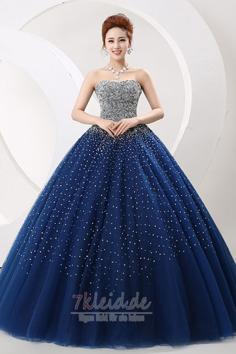 Elegant Birneförmig A-Linie Bodenlang Natürliche Taille Ballkleid - Seite 1