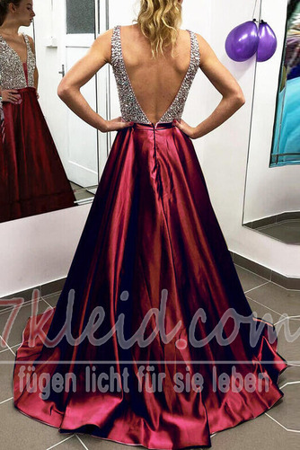 Abendkleid A-Linie Natürliche Taille Drapierung Mittelgröße Ärmellos - Seite 2
