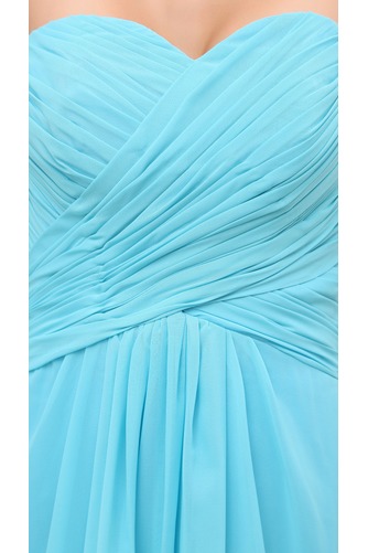 Schlicht Natürliche Taille Herz-Ausschnitt Chiffon Abendkleid - Seite 5