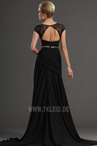 Glamouröse Perlengürtel Schwarz Natürliche Taille Herbst Ballkleid - Seite 4