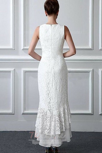 Klassiker Hoch Niedrig Natürliche Taille Winter Chiffon Brautmutterkleid - Seite 2