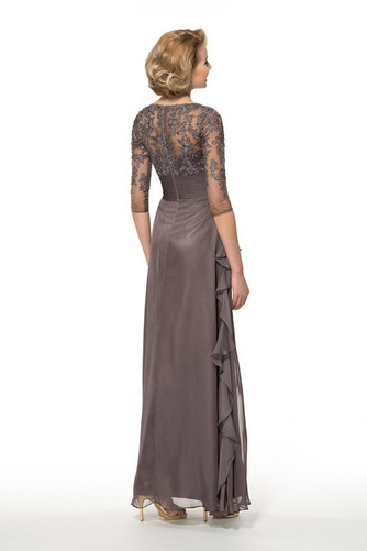 Elegant 3/4 Länge Ärmel A-Linie Spitze Reißverschluss Brautmutterkleid - Seite 2