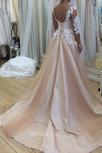 Brautkleid Jahr 2019 Spitze Sweep Zug Tiefer V-Ausschnitt Mittelgröße - Seite 2