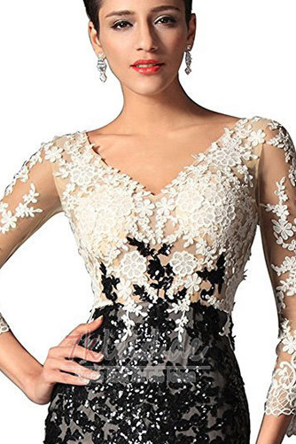 Luxus 3/4 Länge Ärmel Etui Tüll Bodenlang Mittelgröße Ballkleid - Seite 2