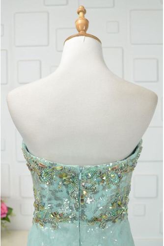 Kristall Elegant A-Linie Natürliche Taille Reißverschluss Abendkleid - Seite 5
