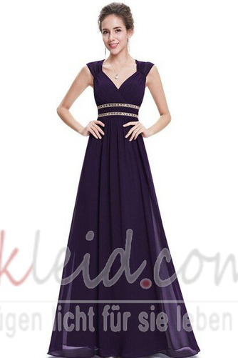 Abendkleid A-Linie Reißverschluss Ärmellos Chiffon Natürliche Taille - Seite 15