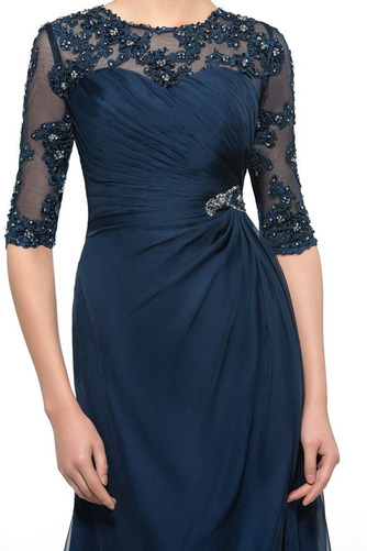 Spitzen-Overlay Natürliche Taille Pick-Ups Falte Mieder Brautmutterkleid - Seite 4