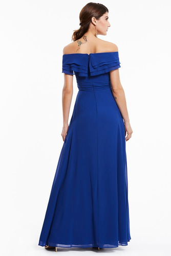 Kurze Ärmel A-Linie Elegant Gekappte Ärmel Chiffon Abendkleid - Seite 2