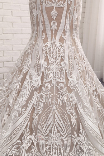Brautkleid Spitzen-Overlay Mittelgröße Sweep Zug Schaufel Spitze - Seite 5