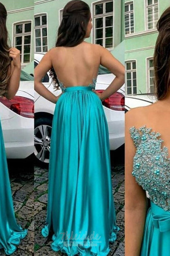 Ballkleid Sexy Ärmellos Tiefer V-Ausschnitt Lange Drapierung - Seite 2