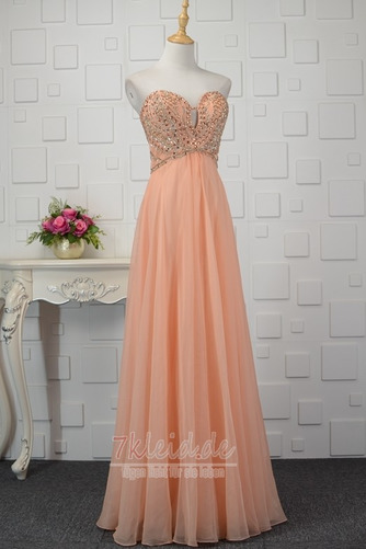Bördeln Rückenfrei Elegant Herz-Ausschnitt A-Linie Abendkleid - Seite 2