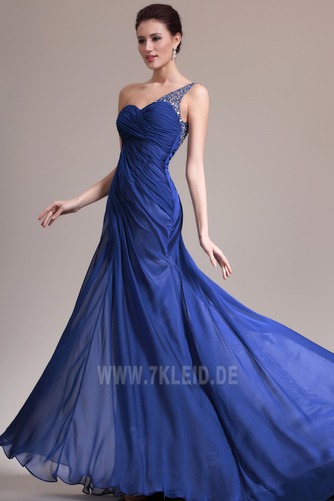 edel Midnight Blue schlank Sommer Bördeln Meerjungfrau Abendkleid - Seite 5