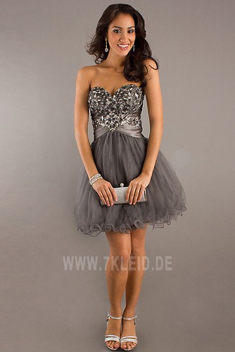 Sommer Organza Ärmellos Glamouröse Natürliche Taille Ballkleid - Seite 1