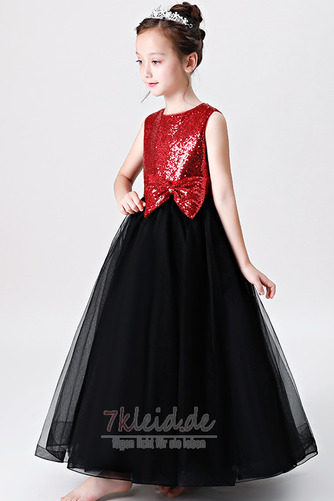 Natürliche Taille Ärmellos Swing Reißverschluss A-Linie Blumenmädchenkleid - Seite 3